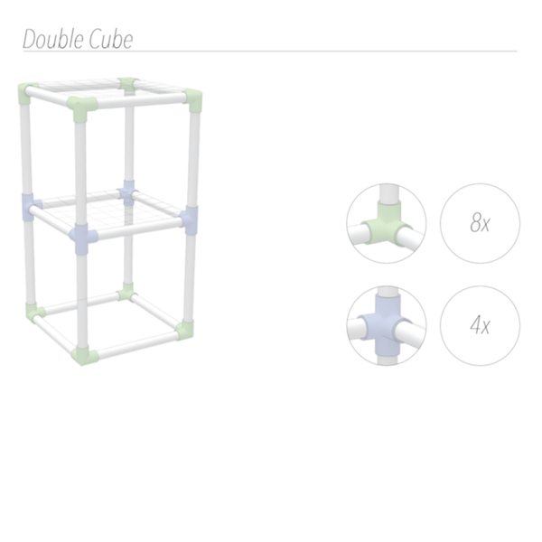 SCROG Trellis 1" PVC Kit - Double Cube 4